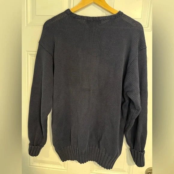 Ralph Lauren Blue Crewneck Sweater Classic Knit - Picture 3 of 3